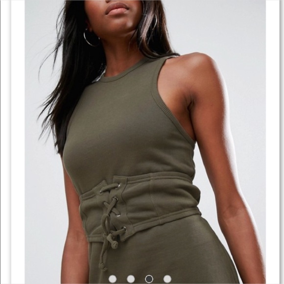ASOS Sleeveless Corset MiniDress w/CutOut Back NEW - Picture 3 of 5